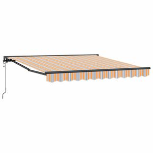 vidaXL Retraktilna tenda Modra in Oranžna 300 x 250 cm