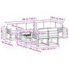 vidaXL Zunanja garnitura za sedenje z blazino 9 pcs Naravna in smetana