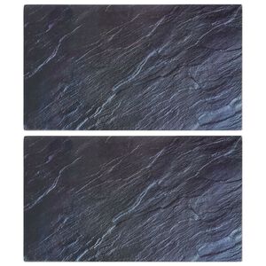 vidaXL Deska za rezanje 2 kosa vzorec naravnega kamna kaljeno steklo