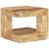 vidaXL Klubska mizica 45x45x40 cm trden mangov les