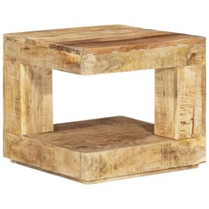 vidaXL Klubska mizica 45x45x40 cm trden mangov les