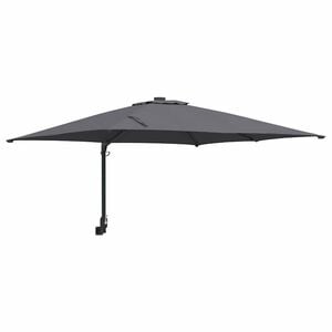 vidaXL Vrtni dežnik Antracit 248,5 x 247,5 x 160 cm Poliester in jeklo