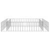 vidaXL Visoka greda gabion pocinkano jeklo 100x100x20 cm