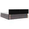 vidaXL Postelja s shranjevanjem Siva 200 x 200 cm Umjetno usnje