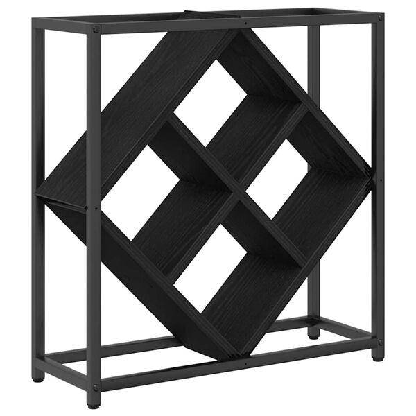 vidaXL Stojalo za vino Črna Orehovina 51 x 18 x 52,5 cm
