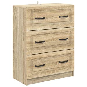 vidaXL Predalna omara Sonoma hrast 66 x 34,5 x 87 cm Inženirski les
