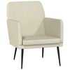 vidaXL Naslanjač krem 61x78x80 cm umetno usnje