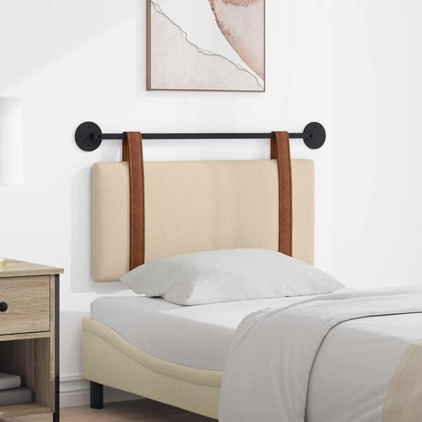 vidaXL Visoki naslon za glavo krema 90 x 55 x 5 cm Antikni PU