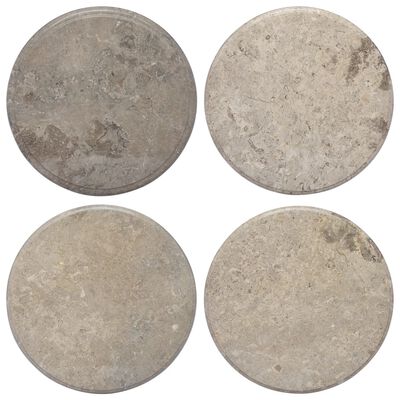 vidaXL Mizna plošča siva Ø 40x2,5 cm marmor