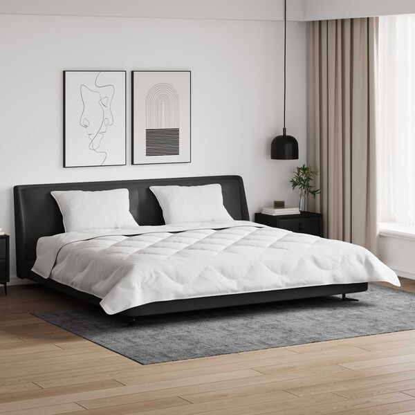 vidaXL Zimska posteljnina z blazino 3 pcs Bela Mikrovlakna