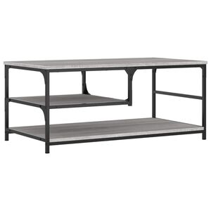 vidaXL Klubska mizica siva sonoma 90x49x40 cm inženirski les