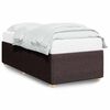 vidaXL Posteljni okvir brez vzmetnice temno rjav 100x200 cm blago