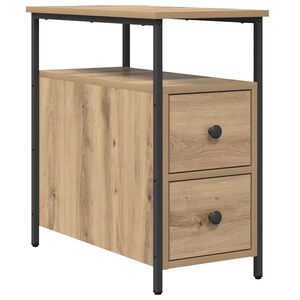 vidaXL Nočna omarica artisan hrast 30 x 60 x 60 cm Konstruiran les