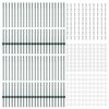 vidaXL Ograjni stebri 44 pcs Zelena 140 cm Jeklo