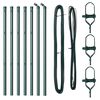vidaXL Steber ograje. 7 pcs Zelena Jeklo