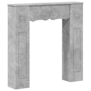 vidaXL Okvir kamina Betonsko siva 102 x 20 x 102 cm Inženirski les