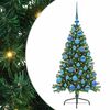 vidaXL Umjetna preddekorirana božićna jelka Zelena 120 cm PVC