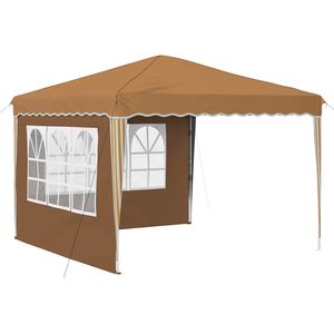 vidaXL Zložljivi &scaron;otor za zabave 288 x 288 x 245 cm Bež Oxford tkanina