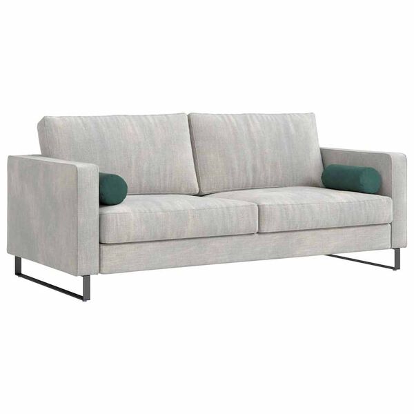 vidaXL Blazine 2 pcs Temno zelena &Oslash; 15 x 40 cm Žametna tkanina