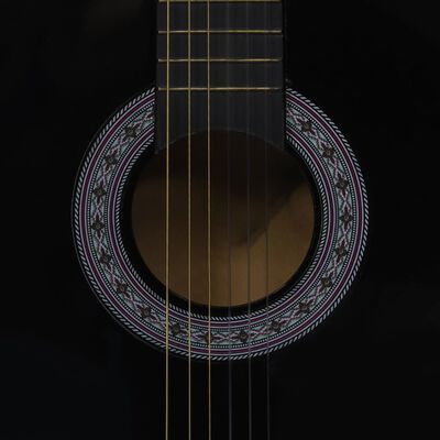 vidaXL Klasična kitara za začetnike in otroke črna 3/4 36"