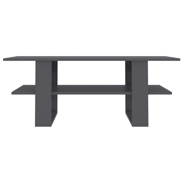 vidaXL Klubska mizica siva 110x55x42 cm iverna plo&scaron;ča