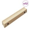 vidaXL Ravna ročica 12 kos Naravna barva lesa 130 x 25 x 30 mm