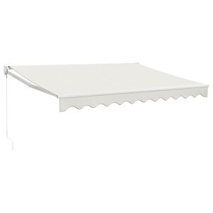 vidaXL Zložljiva tenda krem 3x2,5 m blago in aluminij