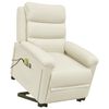 vidaXL Masažni stol s funkcijo vstajanja krem žamet