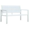 vidaXL Vrtna klop 120 cm HDPE bela videz lesa