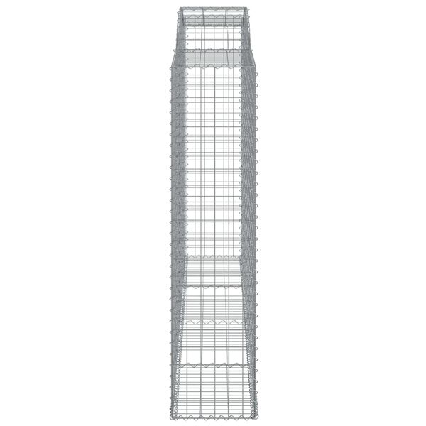 vidaXL Obokana gabionska košara 300x50x200/220 cm pocinkano železo