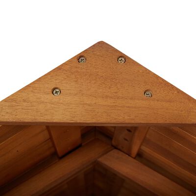 vidaXL Zunanja barska miza s streho 113x106x217 cm trdna akacija