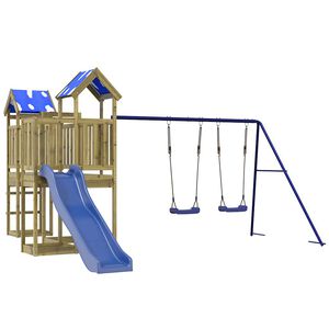 vidaXL Zunanje igralo impregnirana borovina