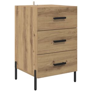 vidaXL Nočna omarica Umetni hrast 40 x 40 x 66 cm Inženirski les