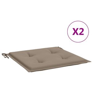 vidaXL Blazine za vrtne stole 2 kosa taupe 40x40x4 cm oxford tkanina