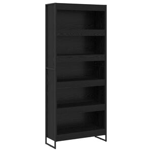 vidaXL Knjigovni omar 80 x 30 x 189,5 cm Inženirski les Črna Orehovina