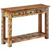 vidaXL Konzolna mizica 110x30x76 cm trden predelan les