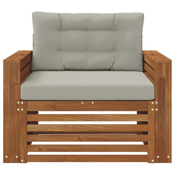 vidaXL Zunanja garnitura za sedenje Masivno akacijevo les in poliester