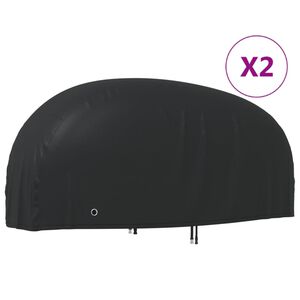 vidaXL Pokrivalo za motorno kolo črno 220x95x110 cm 210D oxford blago