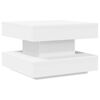 vidaXL Klubska mizica, vrtljiva za 360 stopinj, bela 50x50x34,5 cm