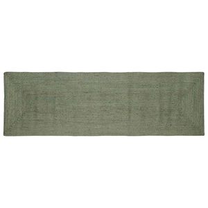 vidaXL Preproge za povr&scaron;ine Pravokotna Olivno zelena 80 x 300 cm Juta