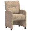 vidaXL Jedilni stoli s kolesi 2 pcs Svetlo siva 57 x 67 x 95 cm