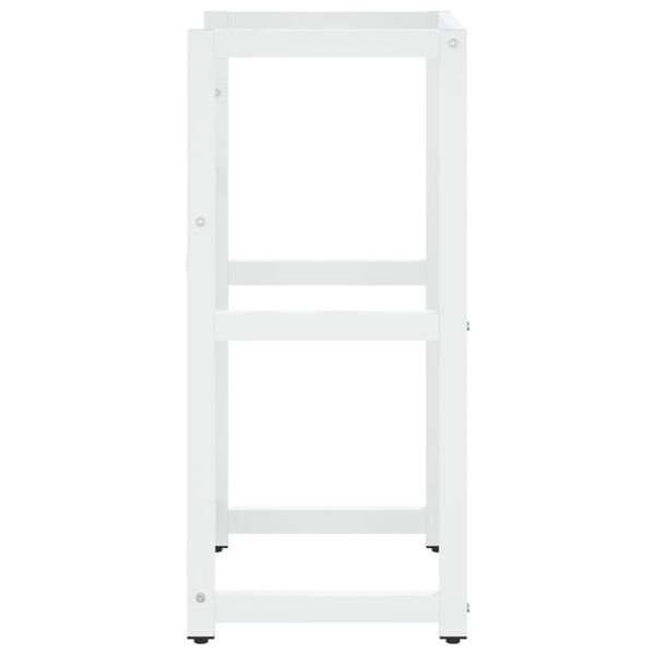 vidaXL Kopalniški regal bel 40x38x83 cm železo