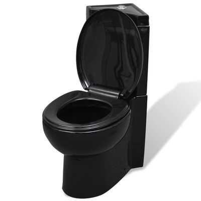 Keramična WC školjka kotna črna