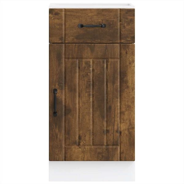 vidaXL Kuhinjska osnovna omarica Lucca dimljen hrast inženirski les