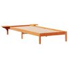 vidaXL Posteljni okvir s stranskimi omaricami Voskast rjav 80 x 210 cm