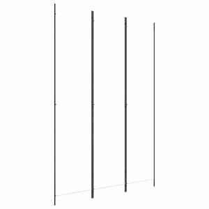 vidaXL Paravan 3-delni bel 150x220 cm blago