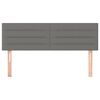 vidaXL Posteljno vzglavje temno siva 144x5x78/88 cm blago
