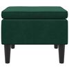 vidaXL Stolček z lesenimi nogami temno zelen žamet