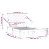 vidaXL Posteljni okvir bel 135x190 cm trden les