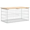 vidaXL Vrtna klop gabion 83x44x42 cm trdna borovina
